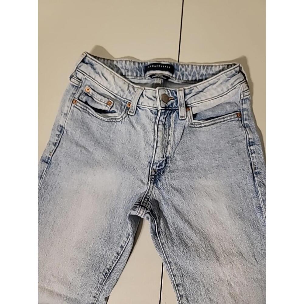 Aeropostale Jeans Womens 4 Regular Blue Light Wash Mid Rise Ankle
